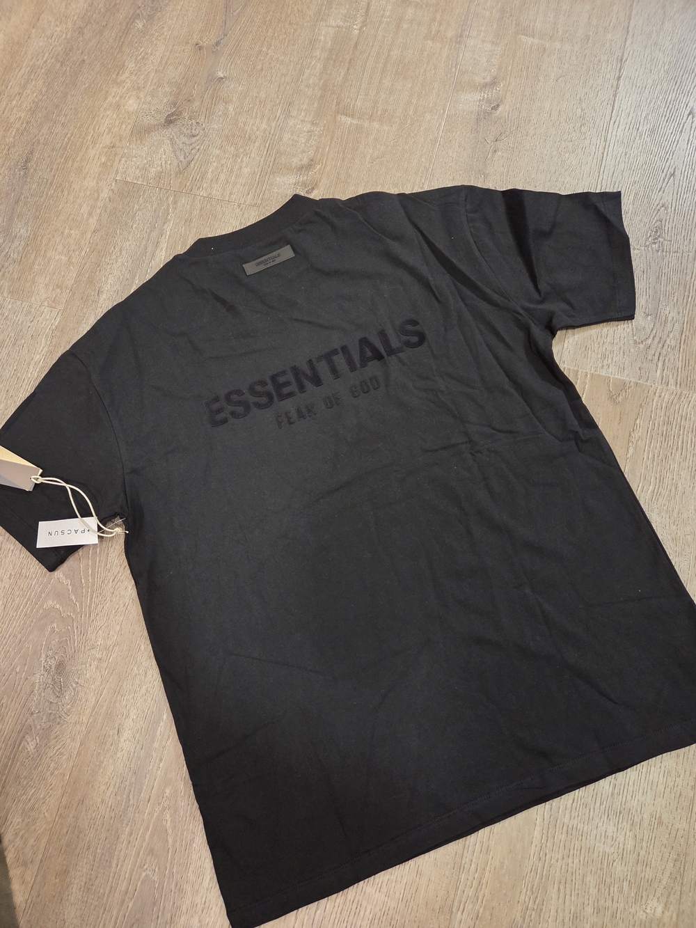 Essentials Black Logo Short Sleeve T-Shirt - Men's